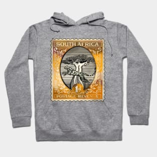 African Cheetah Baobab Stamp Hoodie